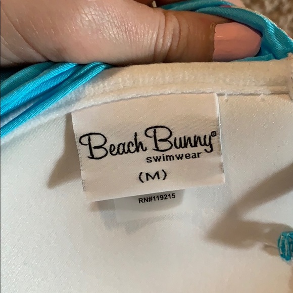 Beach Bunny turquoise, pink, and white bikini set - Picture 6 of 6